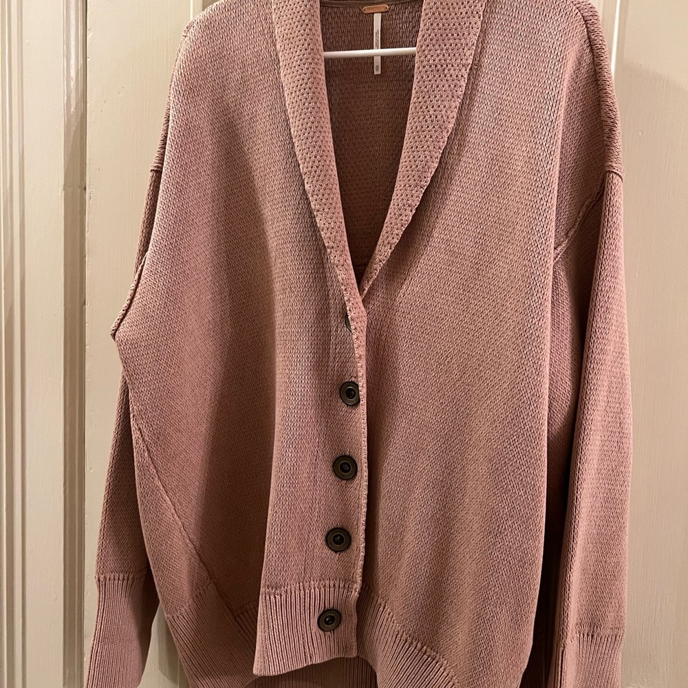 Women's Pink Cardigan Sweater
